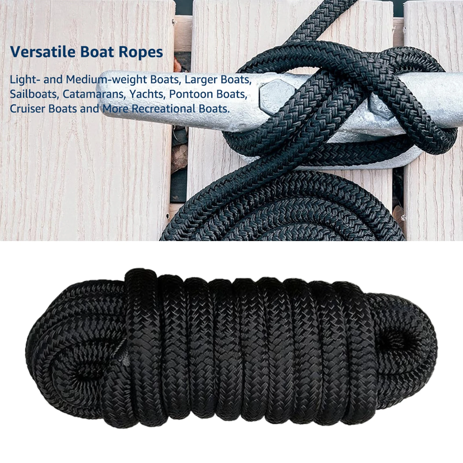 Fishing Boat Paddle - Marine Dock Rope Nylon Docking Line