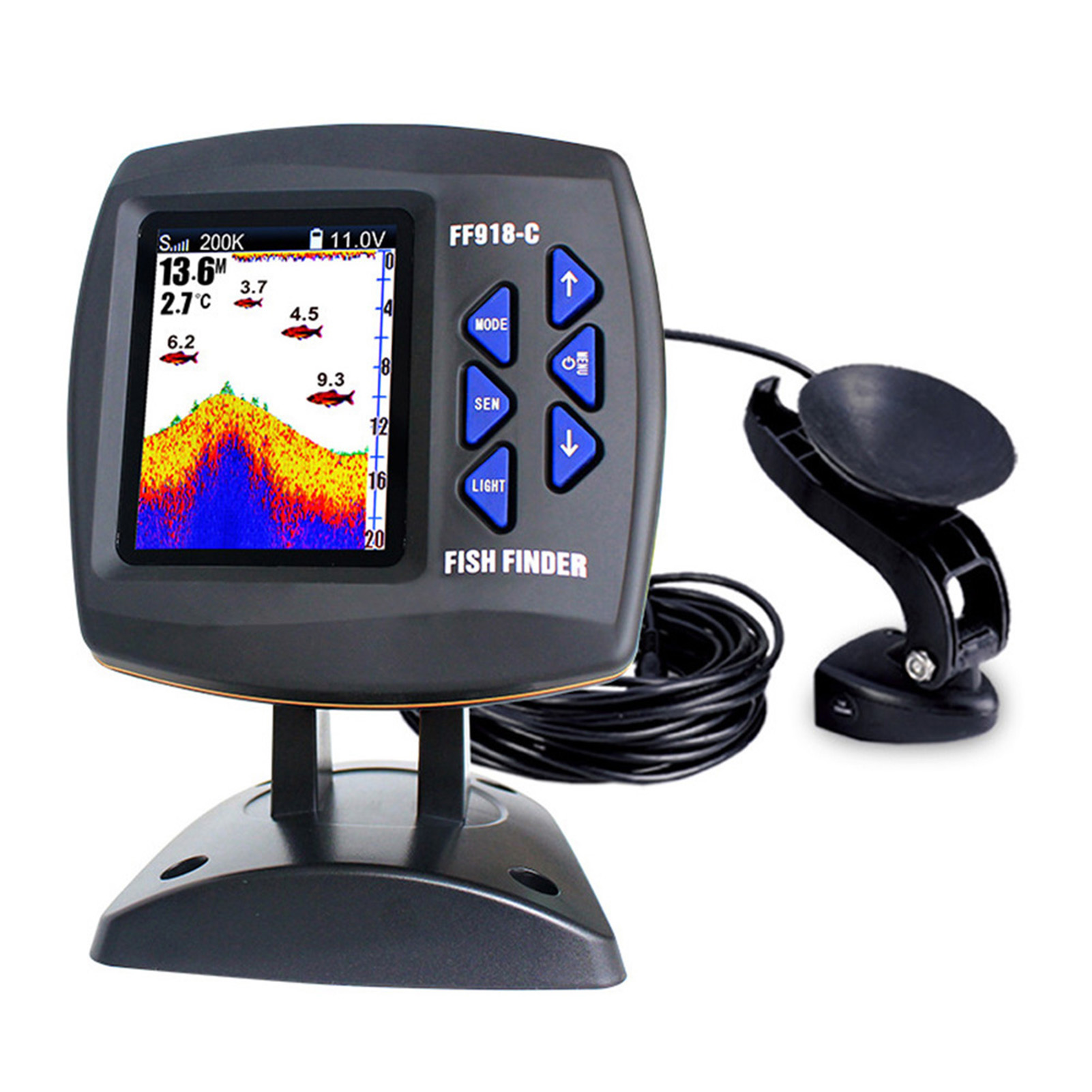 Color Screen Wired Fish Finder - Fishing Boat Depth Finder recensione e prezzo