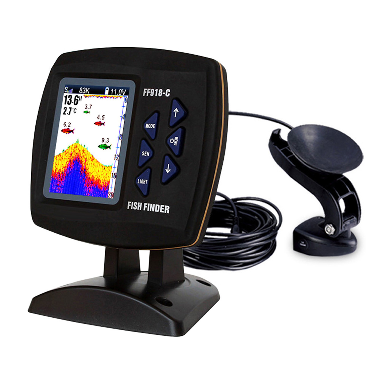 Color Screen Wired Fish Finder - Fishing Boat Depth Finder recensione e prezzo