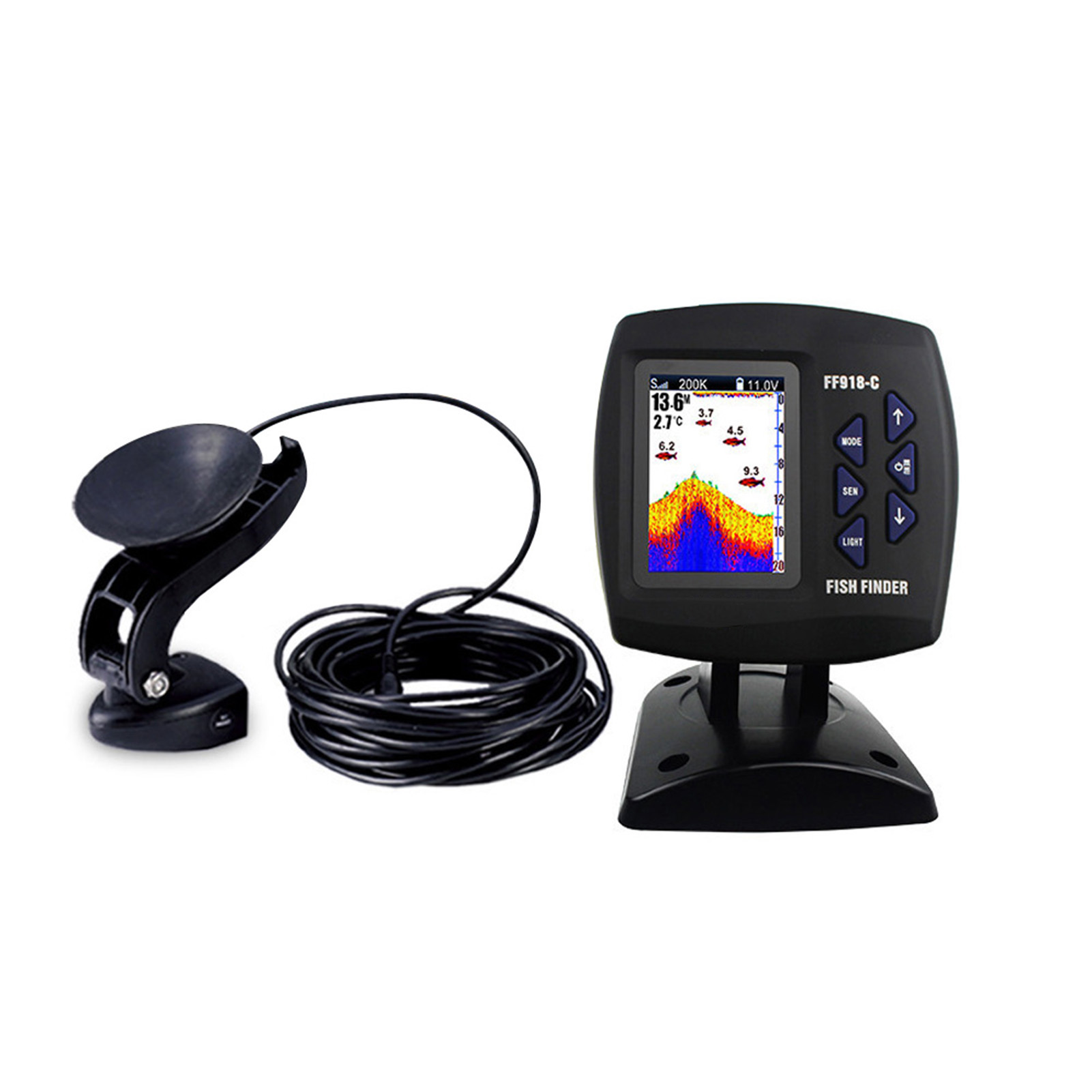Color Screen Wired Fish Finder - Fishing Boat Depth Finder recensione e prezzo
