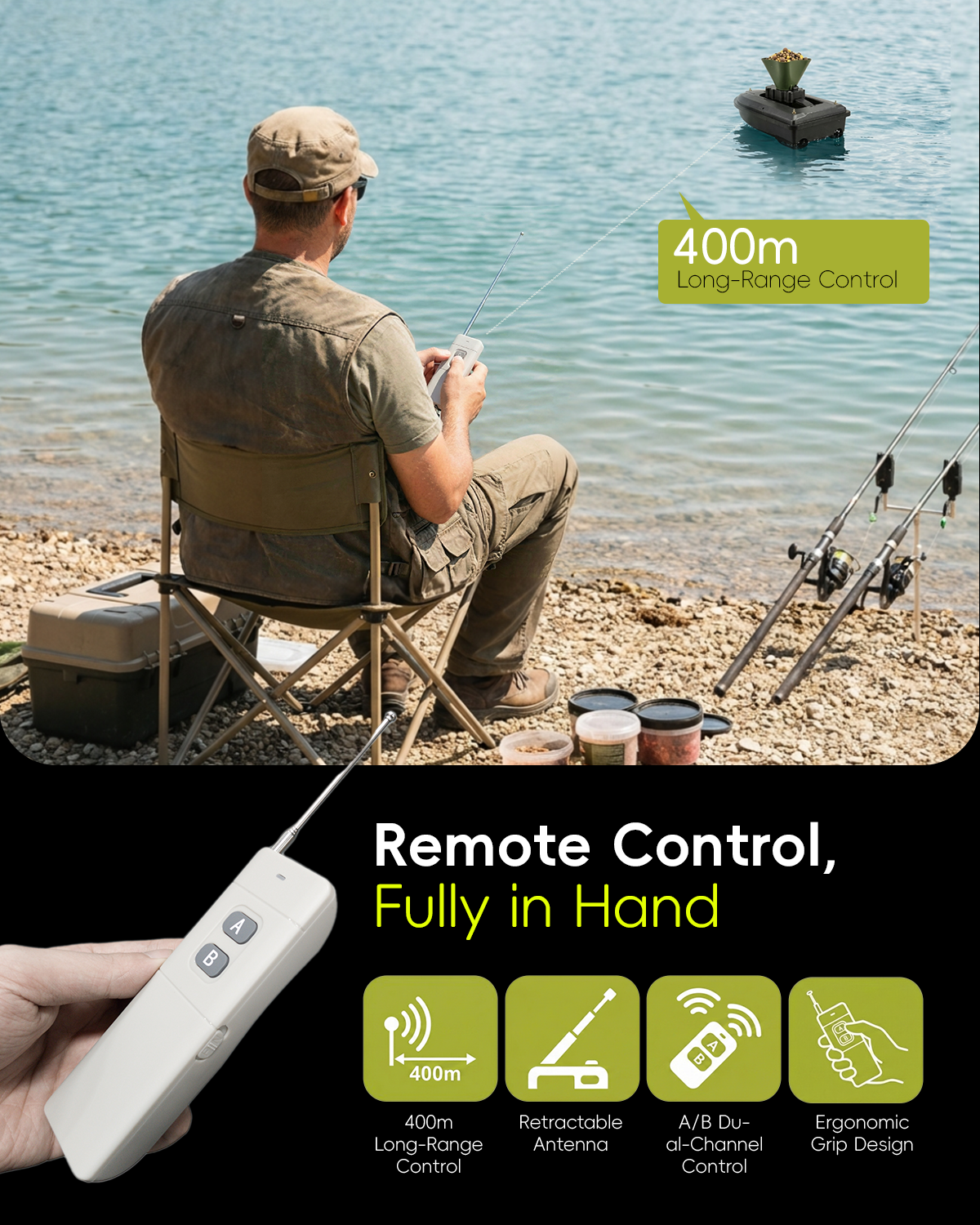 360° Rotating Bait Dispenser & - Fishing Boat Anchor Winch recensione e prezzo