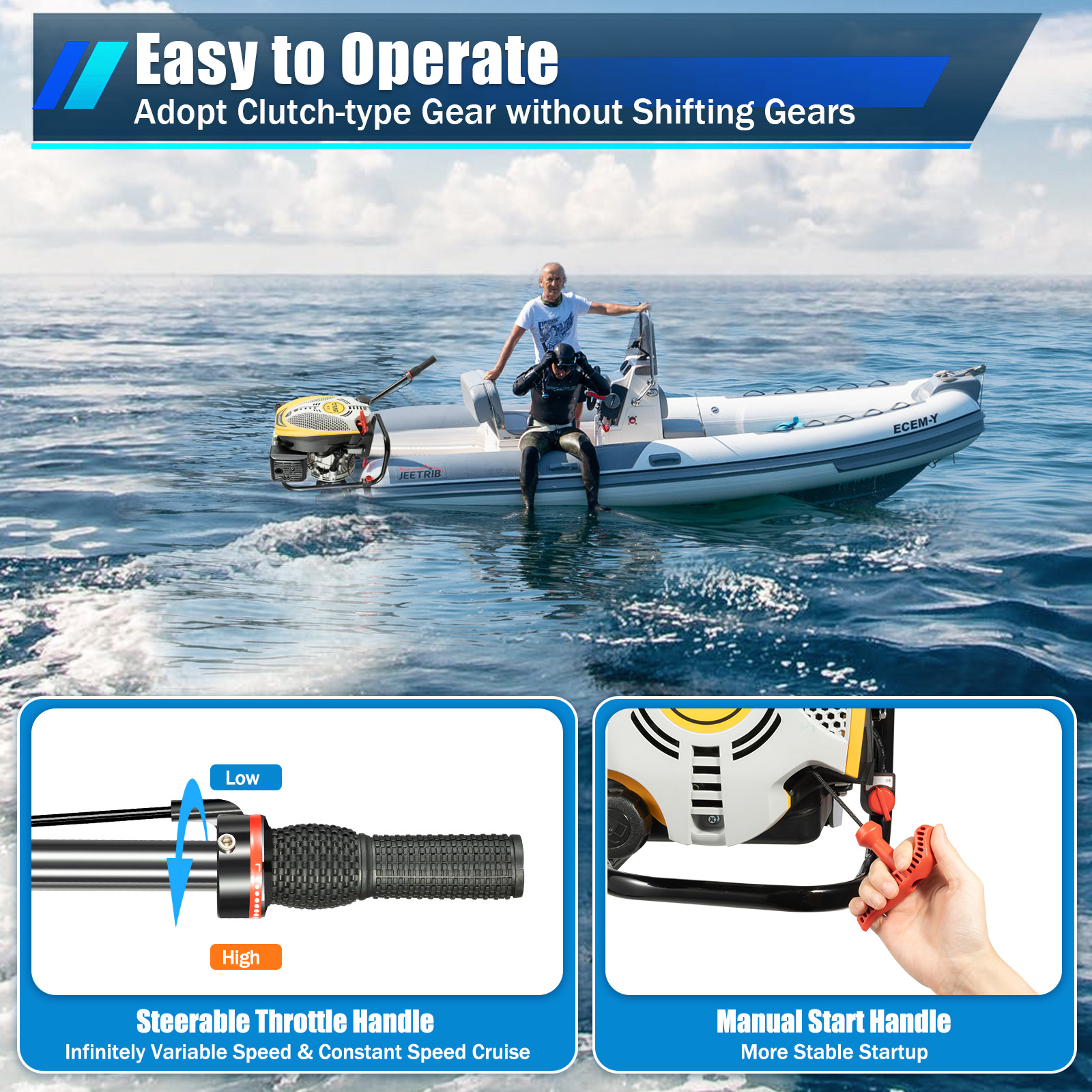 Outboard Motor Boat Engine, 4  - Fishing Boat Outboard Motor recensione e prezzo