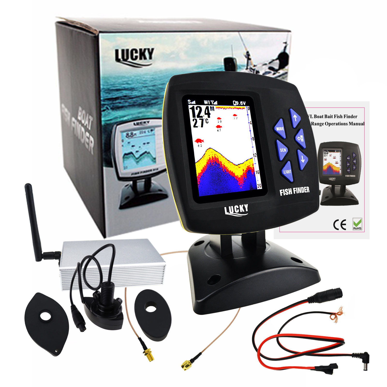 LUCKY Fishfinder 300m/ 980ft F - Fishing Boat Depth Finder recensione e prezzo