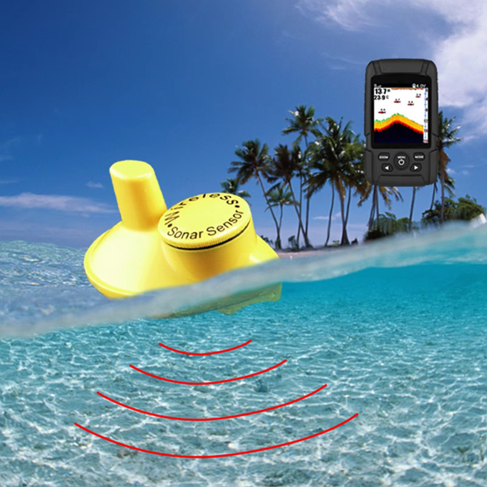 2-in-1 Wireless & Wired Fish F - Fishing Boat Depth Finder recensione e prezzo