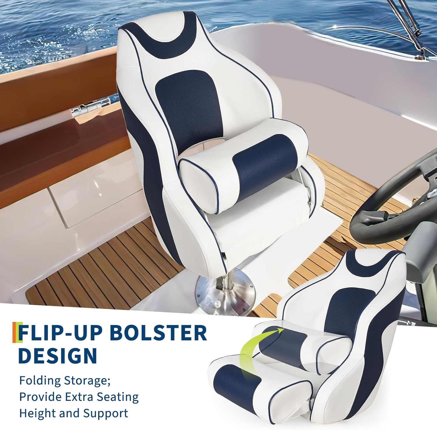 High Back Boat Seat with Flip- - Fishing Boat Seat recensione e prezzo