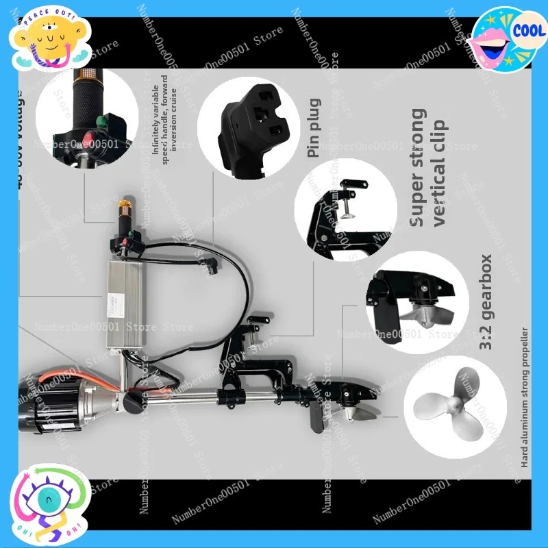 12V 24V 48V 60V 72V Brushless  - Fishing Boat Trolling Motor recensione e prezzo