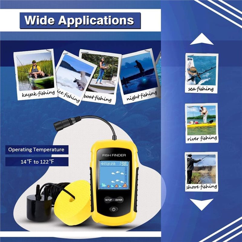 ABUE-Kayak Portable Fish Depth - Fishing Boat Depth Finder recensione e prezzo