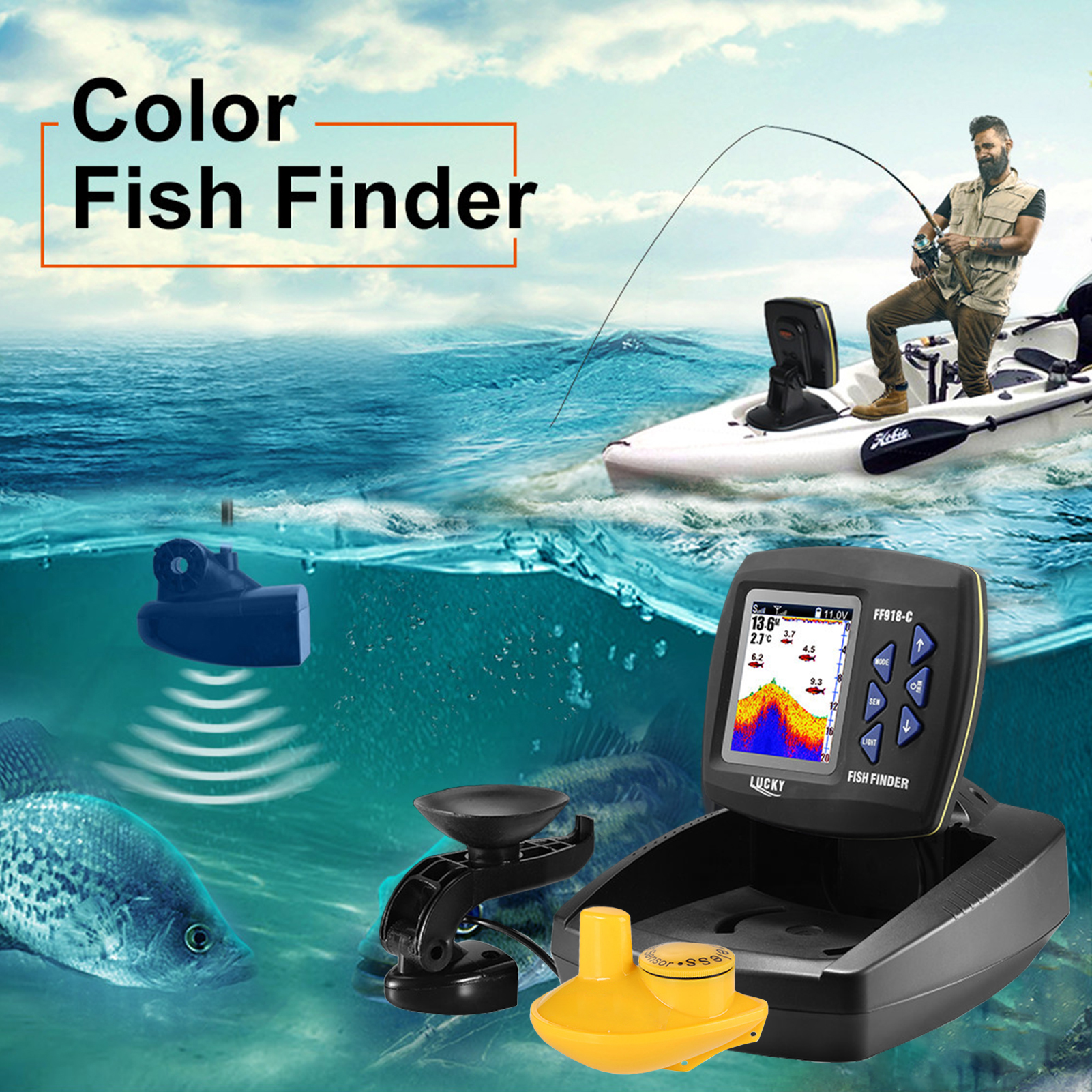 Portable Fish Finder Wireless  - Fishing Boat Depth Finder recensione e prezzo