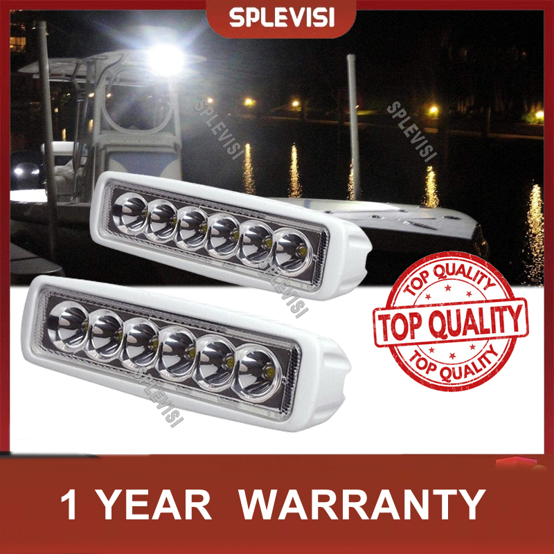 2pcs 12V 6 LED Deck Marine Spr - Fishing Boat Trailer recensione e prezzo