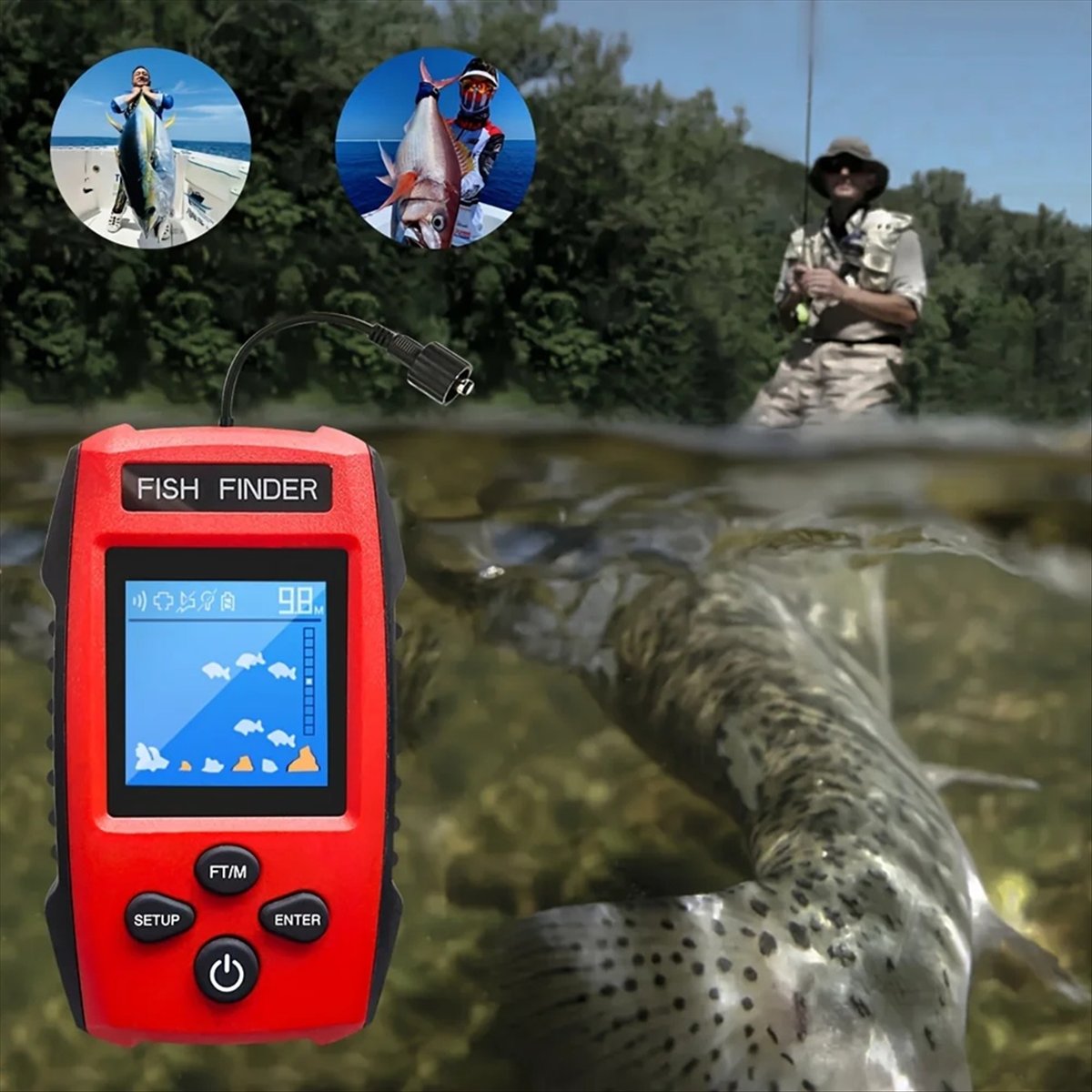 Color LCD Fish Finder Wired So - Fishing Boat Depth Finder recensione e prezzo