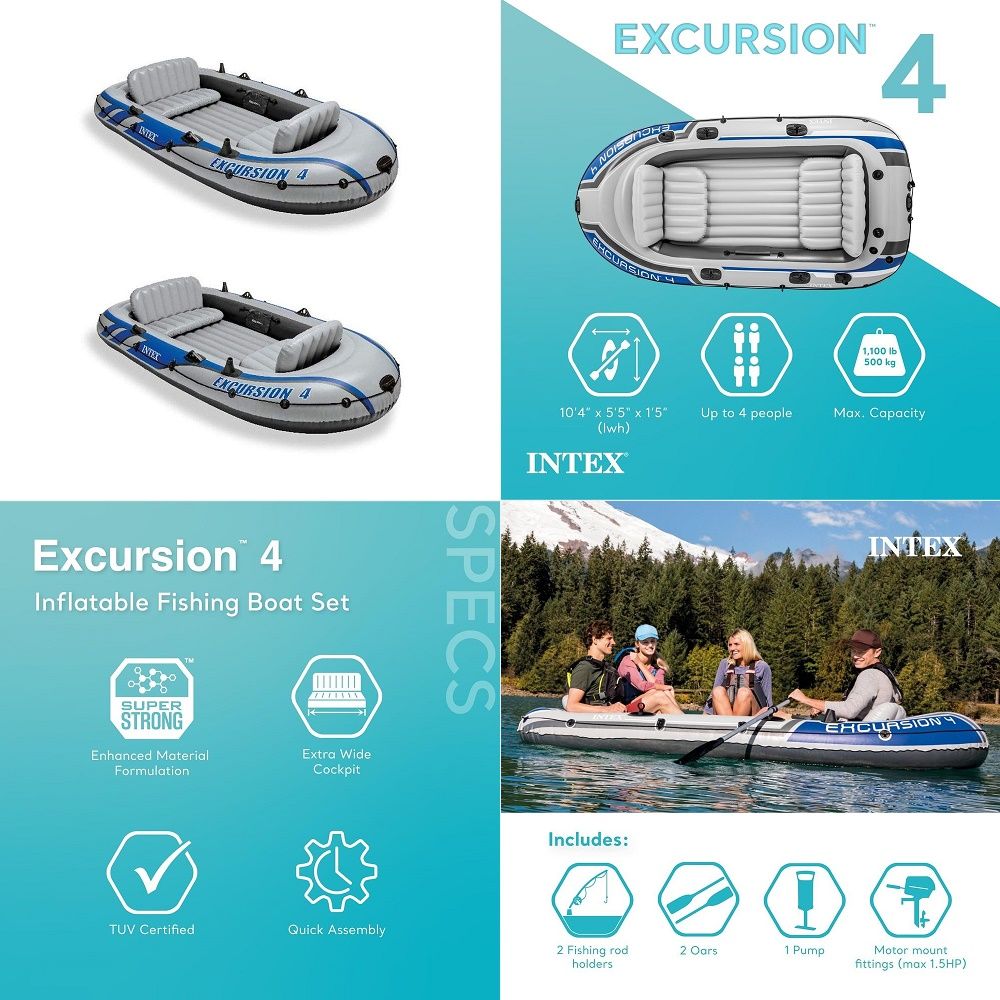 Excursion Inflatable Rafting F - Fishing Boat Oar recensione e prezzo