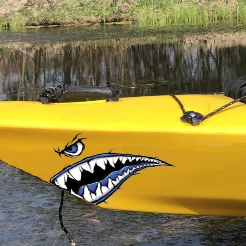 2PCS Shark Teeth Mouth Boat St - Fishing Boat Trailer recensione e prezzo