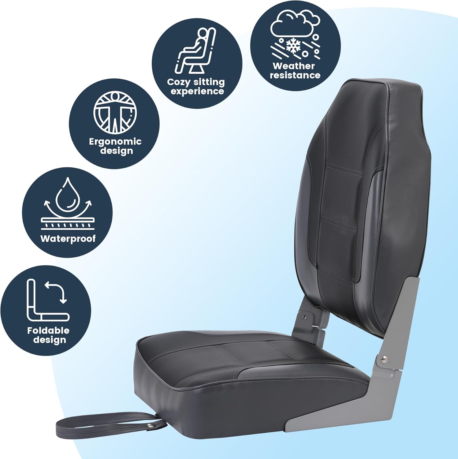 2 Pack Folding Boat Seats, Hig - Fishing Boat Seat recensione e prezzo