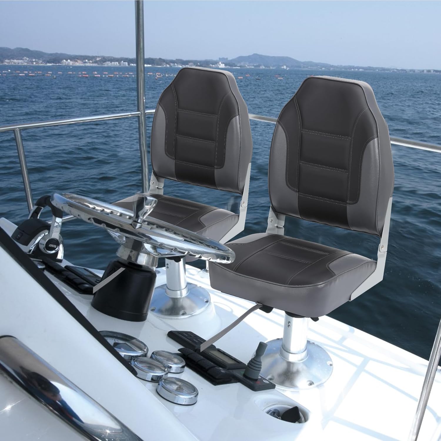 2 Pack Folding Boat Seats, Hig - Fishing Boat Seat recensione e prezzo