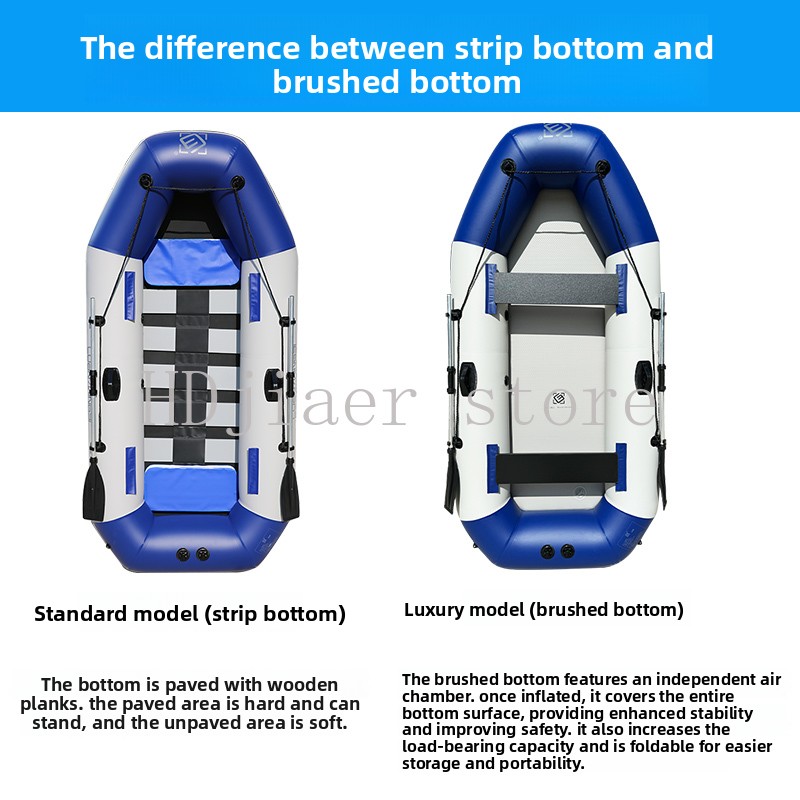 Inflatable Boat with Hard Bott - Fishing Boat Trailer recensione e prezzo