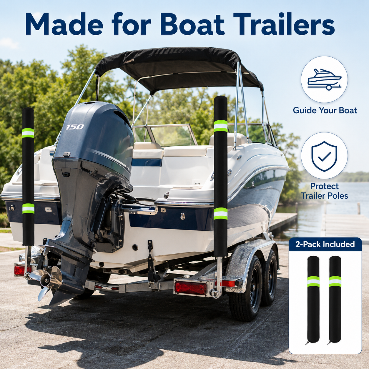 2Pcs Boat Trailer Guide Pole C - Fishing Boat Trailer recensione e prezzo